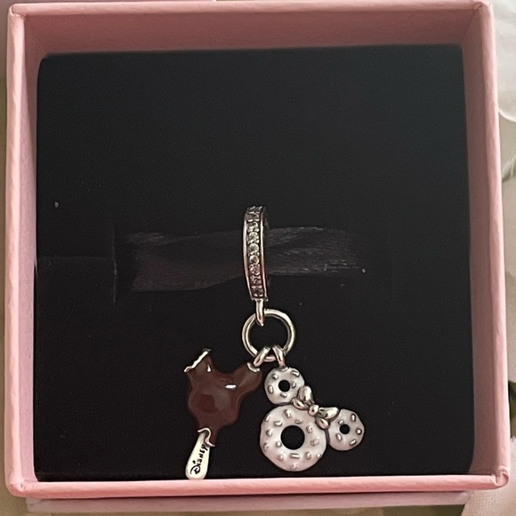 Disney Parks Ice Cream Bar Mickey & Minnie Donut Pandora Charm - Picture 2 of 8